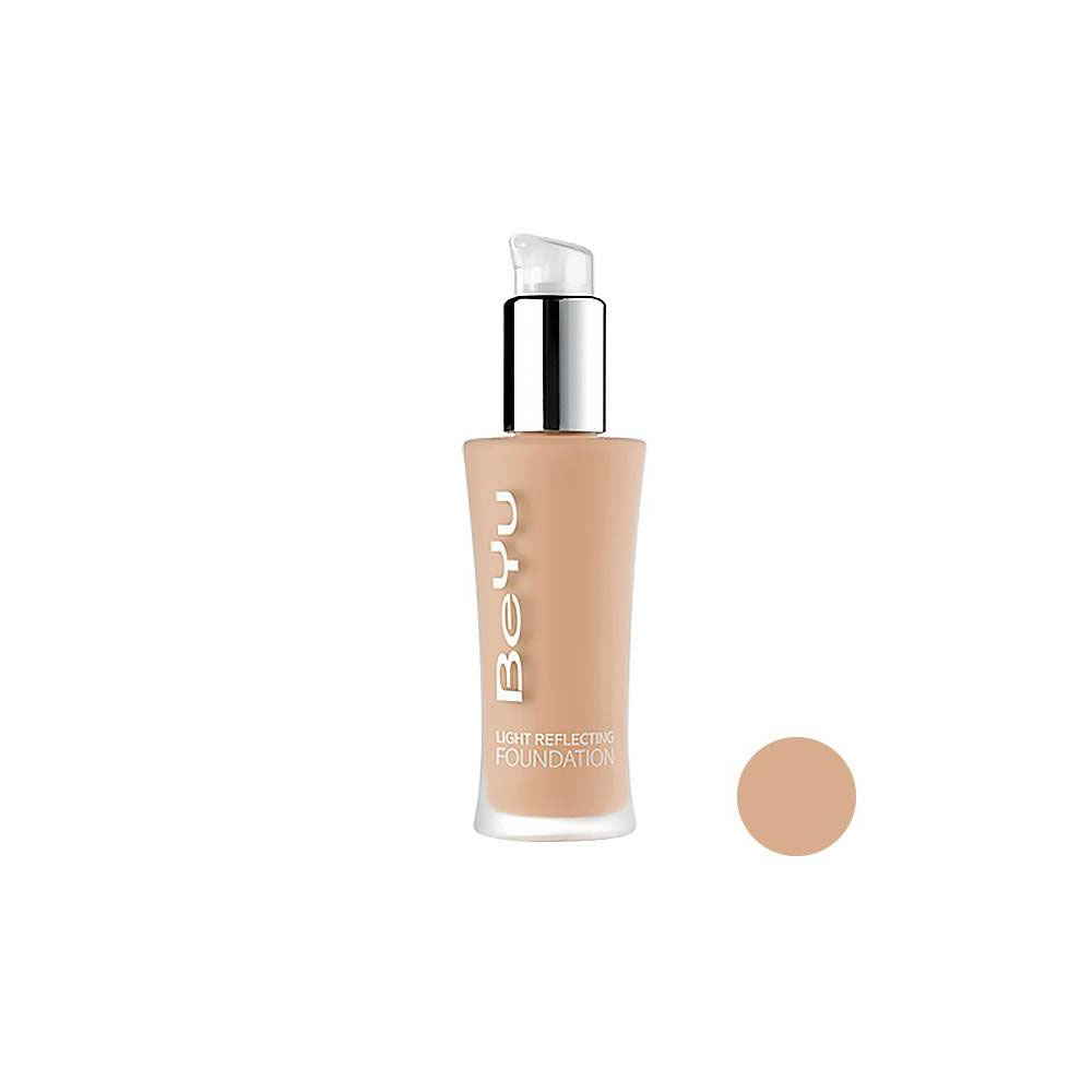 پوشاننده لایت رفلکتینگ بی‌یو Beyu Light Reflecting Foundation مجوز کد بهداشت : 4033651386212 پوشاننده لایت رفلکتینگ بی‌یو دارای یک بافت مخملی و کرمی به همراه رنگدانه‌های انعکاس دهنده نور می‌باشد