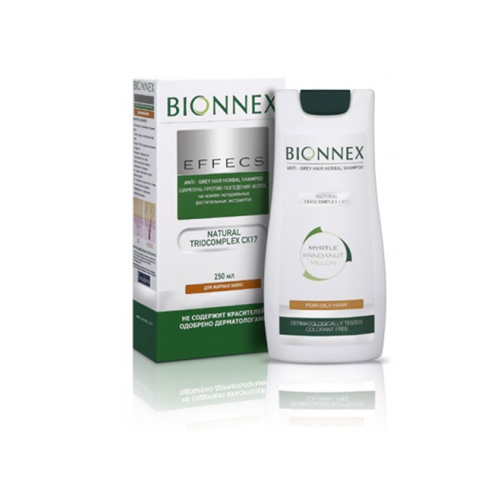 شامپو گیاهی موهای خاکستری و چرب بایونکس Bionnex Anti-Grey Hair Herbal Shampoo Oily