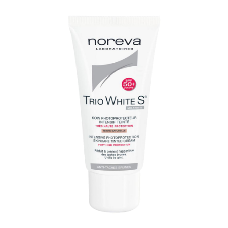 کرم ضد آفتاب نوروا رنگی سری تریو وایت +SPF50 حجم ۴۰ میلی لیتر