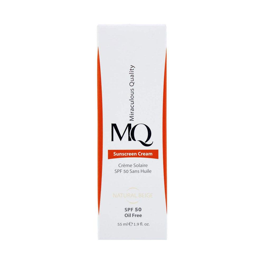 کرم ضد آفتاب رنگی ام کیو مدل NATURAL BEIGE با SPF50 حجم 55 میلی لیتر