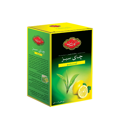 تصویر  چای سبز لیمویی گلستان بسته 100 گرمی