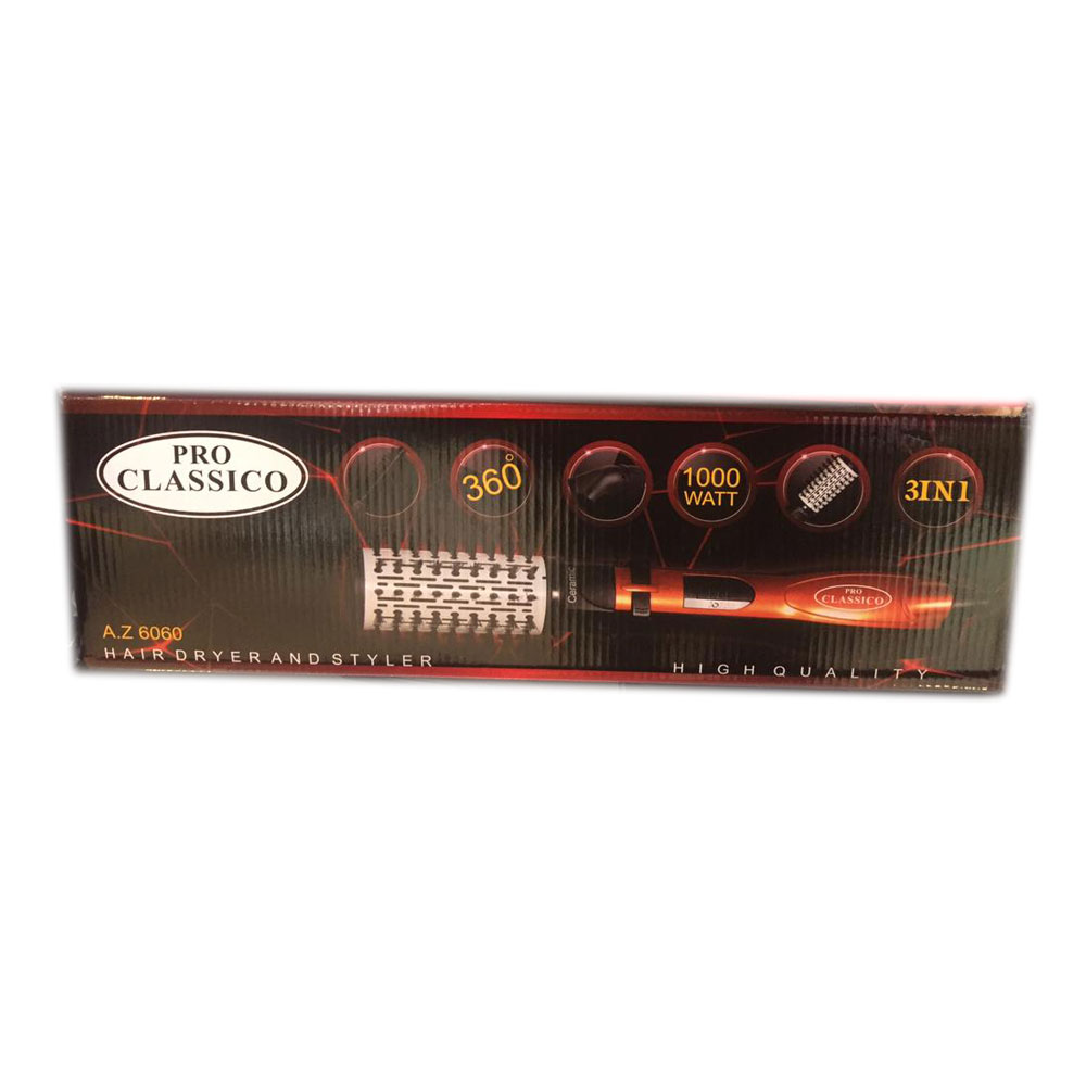 سشوار چرخشی 1000 وات پرو کلاسیکو مدل az-6060