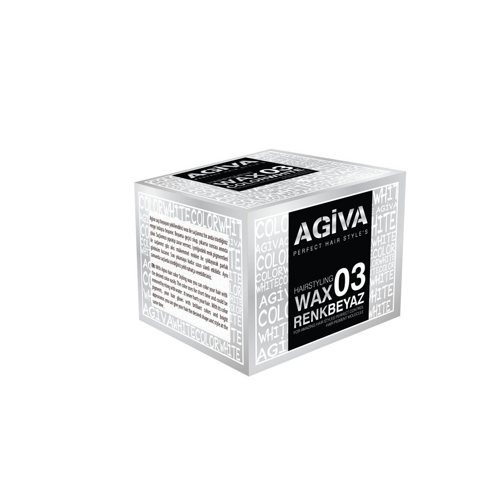 واکس مو رنگی آگیوا شماره 03 رنگ سفید وزن 120 گرم