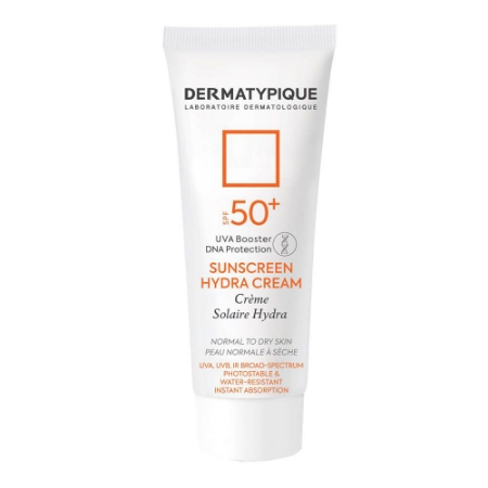 ضد آفتاب بی رنگ درماتیپیک مدل هیدرا مناسب پوست خشک +SPF50