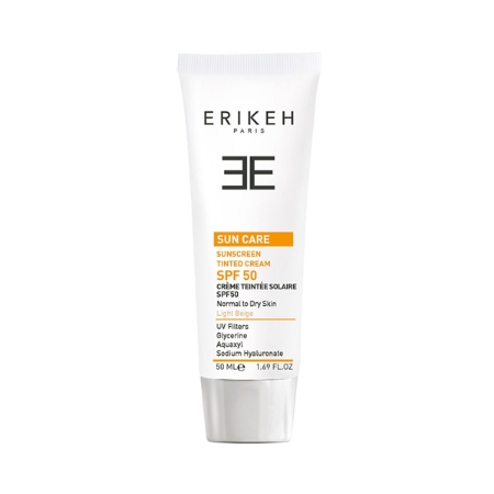 کرم ضد آفتاب اریکه مخصوص پوستهای خشک و نرمال بژ روشن SPF50