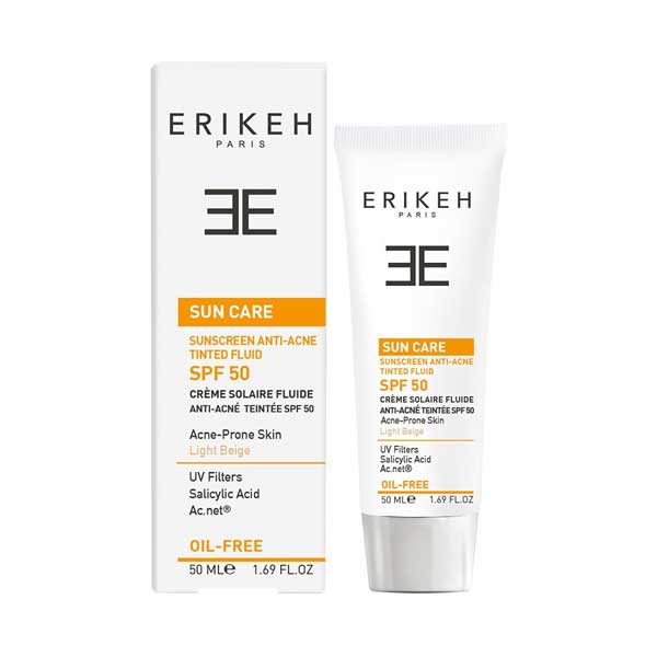 فلوئید ضد آفتاب و ضد جوش رنگی فاقد چربی SPF50 اریکه
