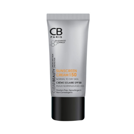 کرم ضدآفتاب سی بی پوست نرمال تا خشک SPF50 حجم 40 میلی لیتر
