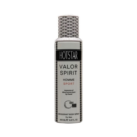اسپری مردانه هات استار مدل آلور هوم اسپرت (Valor Spirit)